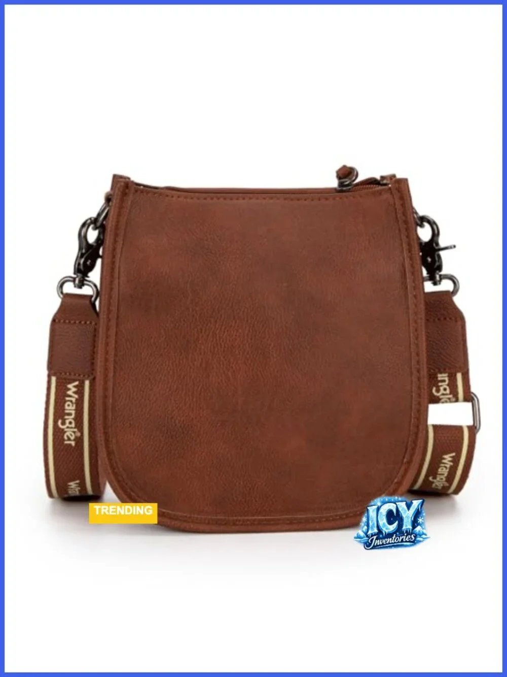 Wrangler Small Crossbody Bag for Women Vegan Leather Mini Purse Adjustable Strap